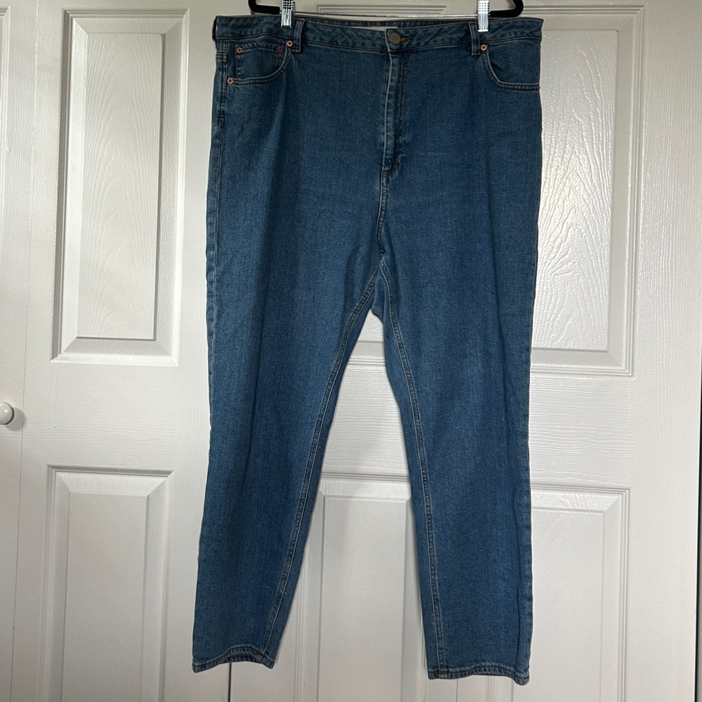 ASOS Farleigh Slim High Rise Mom Jeans Mid Vintage Wash- Size 18